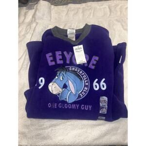 NWT Disney Store Eeyore Pullover Sweatshirt Adult Small Winnie the Pooh